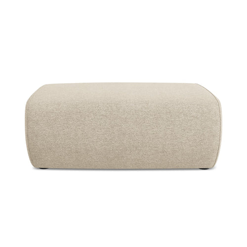 LaMiaSofa Poef Palermo - chenille stof - donkerbeige - 100x70x39