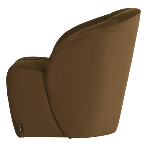 WOOOD draaifauteuil Mojo - Velvet - Honinggeel - 75x68x77