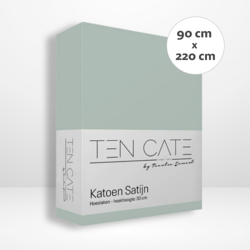 Ten Cate hoeslaken - 100% katoensatijn - 90x220 - mint