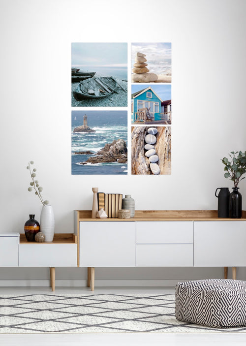 Art for the Home Canvas Set van 5 - Strand - 80x60cm