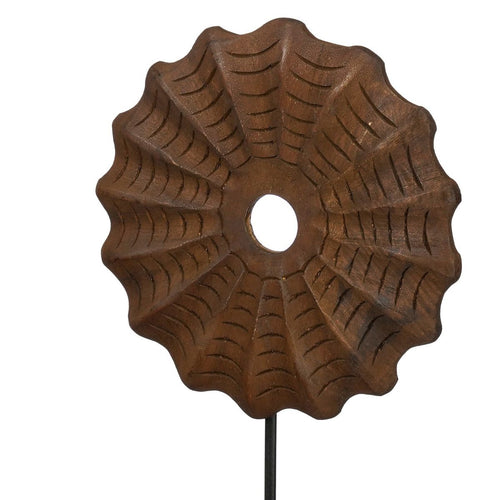Mica Decorations Pavel Decoratie Object - Vrijstaand met Rond Ontwerp - FSC 100% Gecertificeerd - Decoratief Patroon met Open Midden - Bruin - L25 x