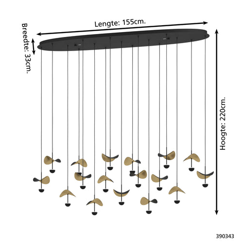 Stars of Light hanglamp Dracera - goud