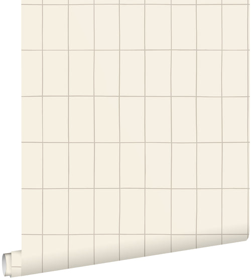 ESTAhome behang kleine tegeltjes vanille beige - 50 x 900 cm - 131789