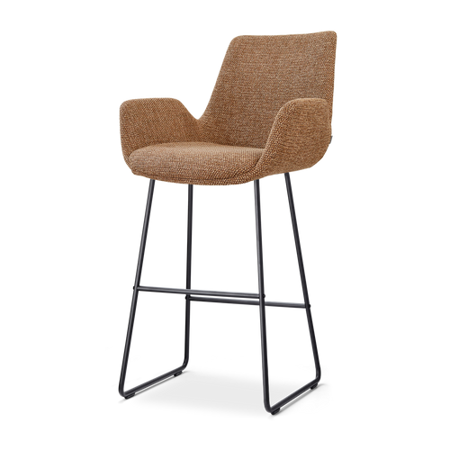 Nolon Nino-Eef barkruk bruin blend - zwart onderstel - 75 cm