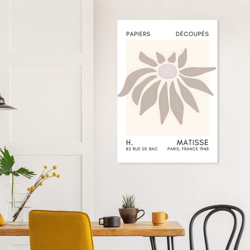 Artfulprints Poster Matisse – Deep sea dance grey   - A4 21x29.7 cm - Grijs