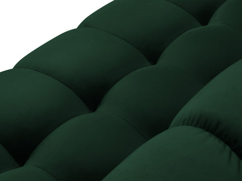 Cosmopolitan Design Panoramische bank Bali 7-zits, flueel, flessengroen - 185x383x75cm