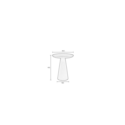 Housecraft Living Ringar Bijzettafel Rond Metaal 34,5x34,5 cm (M) Wit - vtwonen shop