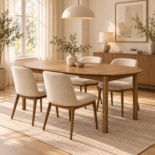 Artichok Loet uitschuifbare houten eettafel gerookt eiken - 120 - 220 x 75 cm