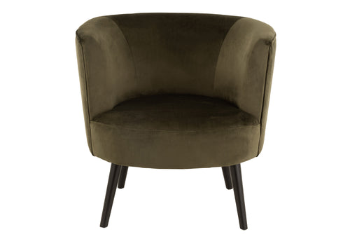 J-Line stoel Kuip - textiel/hout - groen - vtwonen shop