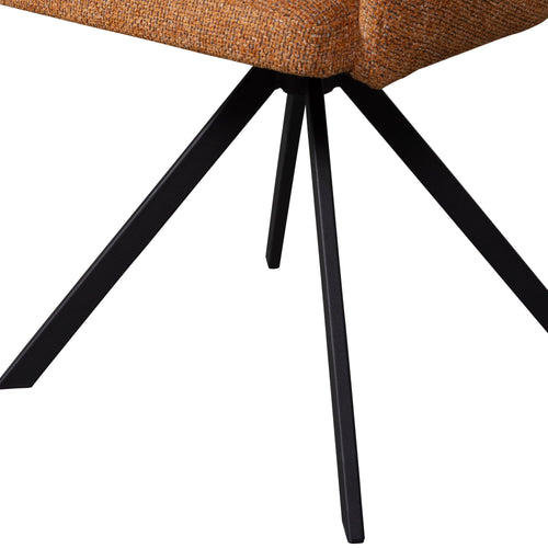 WOOOD draaibare eetkamerstoelen Fenne - Polyester - Ginger - Set van 2 - vtwonen shop