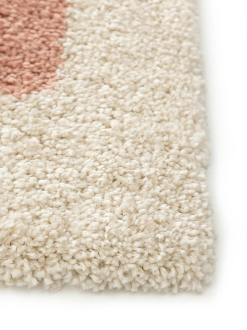 benuta shaggy vloerkleed Louise - crème/roze - 200x290 cm