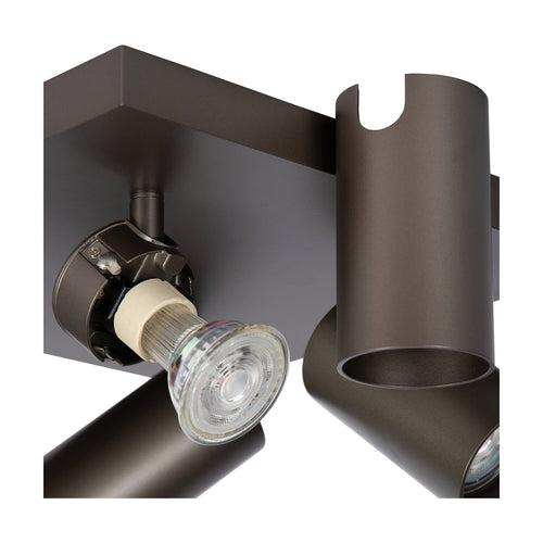 Atmooz plafondlamp Era 4 - brons - Ø 26 x H 12 cm - GU10