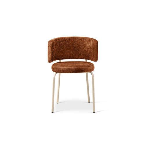 Set van 2 stoelen Dora chenille terracotta - 57x58x75cm
