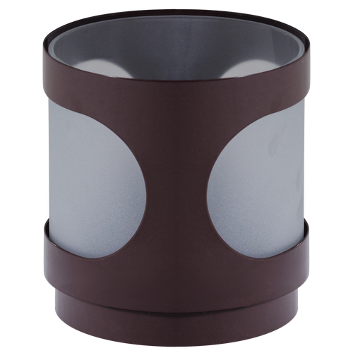 WOOOD windlichten Tavo - Metaal/Glas - Bruin - Set van 2 - 20x15x15/15x15x15