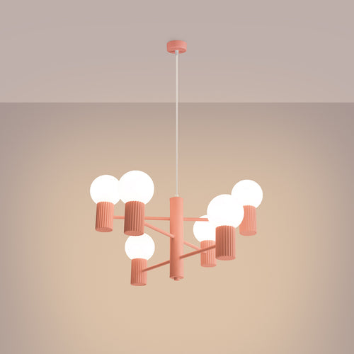 Sollux Lighting Kroonluchter HALO 6 perzik - 64x64x230cm