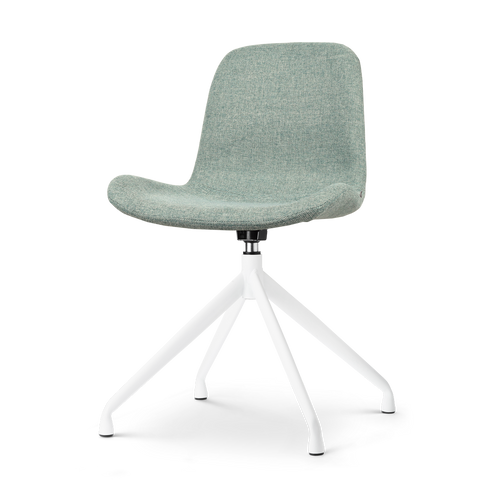 Nolon Nola-Fé Eetkamerstoel Zacht Groen - Draaibaar Wit Onderstel - vtwonen shop