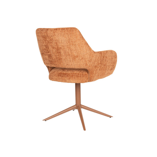 Housecraft Living Merel Eetkamerstoelen Armleuning Oranje - Set van 2