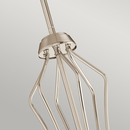 Elstead Kichler Kayva Geïntegreerde LED-plafondlamp met meerdere armen, gepolijst nikkel, 3000K, IP44