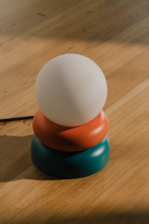 noo.ma OTEM Tafellamp - Orange Peel & Deep Turquoise - vtwonen shop