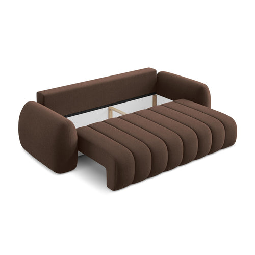 LaMiaSofa 3-zits slaapbank Ginosa - bouclé - taupe - 266x121x95