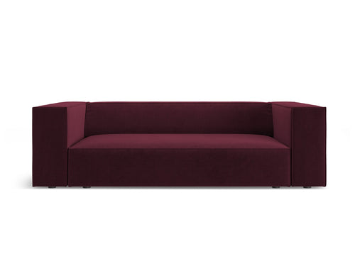 Cosmopolitan Design Bank Arendal 2-zits, chenille met ribbeleffect robijn - 102x180x70cm