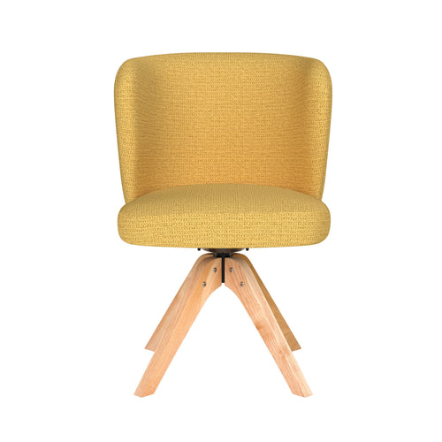Housecraft Living Stan Eetkamerstoel Draaibaar Hout Okergeel