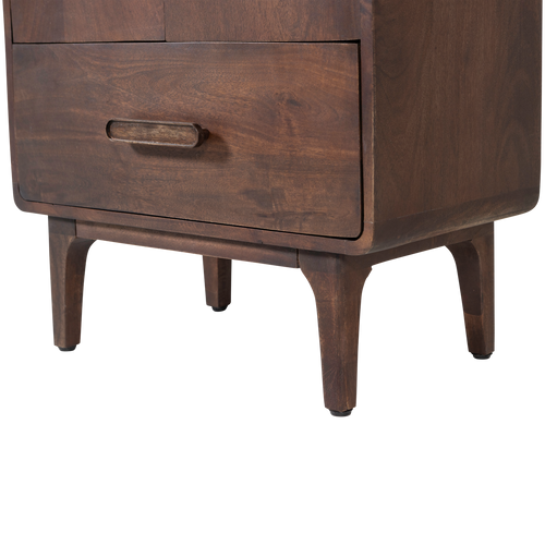 WOOOD hoge kast Liya - Mangohout - Donkerbruin - 200x60x35