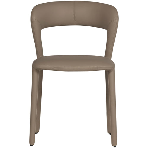 WOOOD eetkamerstoelen Noble - Leerlook - Zand - Set van 2