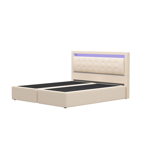Home Deluxe boxspringbed ZENOVA beige - vtwonen shop