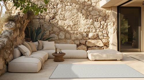 AFK Living vloerkleed Marbella - voor binnen en buiten - grijs - 160 x 230 cm