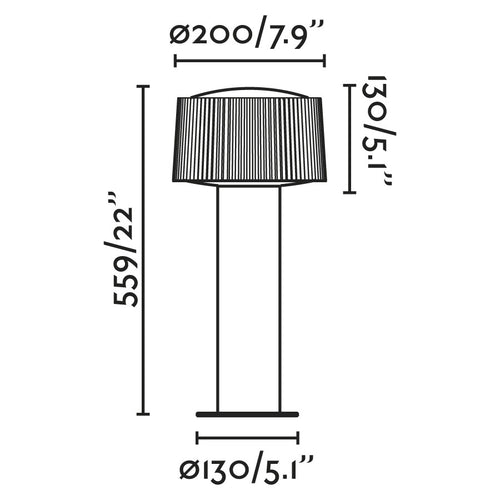 Faro Muffin Buitenpaal Donkergrijs 1x E27 IP44