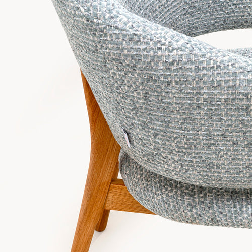 Kare Design Stoel met armleuningen August Melange blauw