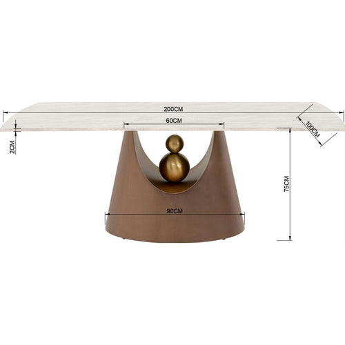 Kare Design Eettafel Geraldo 200x100cm