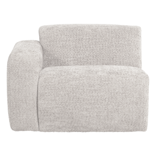 WOOOD 1-zits bank arm links Mojo Base - Wollig - Ecru - 74x105x97
