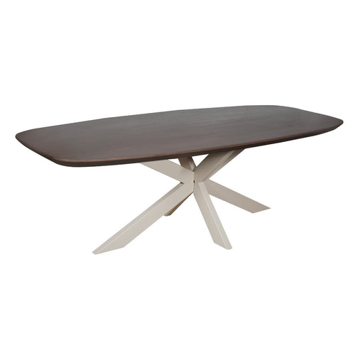 StarFurn Eettafel Madison - Deens Ovaal Walnoot/Beige- 280x100x76cm - vtwonen shop