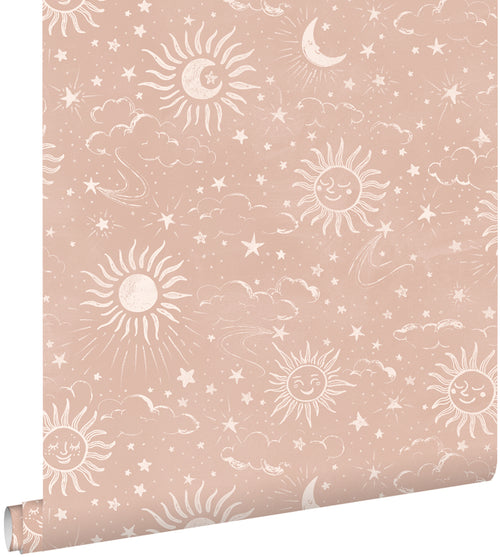 ESTAhome behang sterrenhemel roze - 50 x 900 cm - 132082