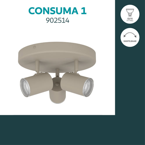 EGLO spot Consuma 1 - gu10 - Ø 25 cm - zand