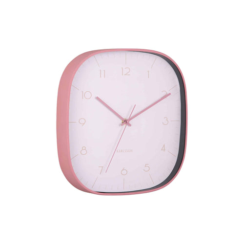 Karlsson wandklok Grato Cuadrado - roze - 4.3x29x29cm