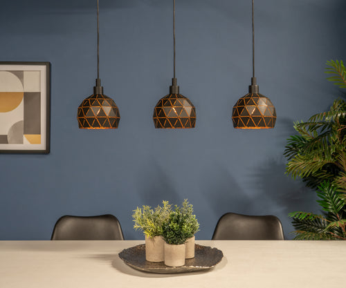 EGLO hanglamp Roccaforte - e14 - 75 cm - zwart/goud
