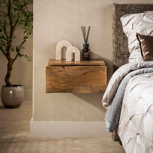 Giga Living Nachtkastje Ocean - Zand Hout - 35x40x18cm