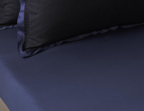 MOOOI fitted sheets, other Calligraphy Bird - 180x200 cm - blauw