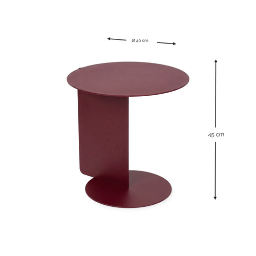 Spinder Design bijzettafel Salsa - Burgundy - Ø 40