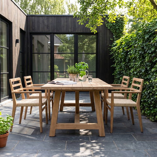 Raw Materials Verano teakhouten stoel met armleuning
