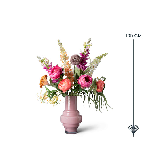 Madame Fleurie zijden boeket Midsummer Dream Grande - Contempary style - met vaas - vtwonen shop