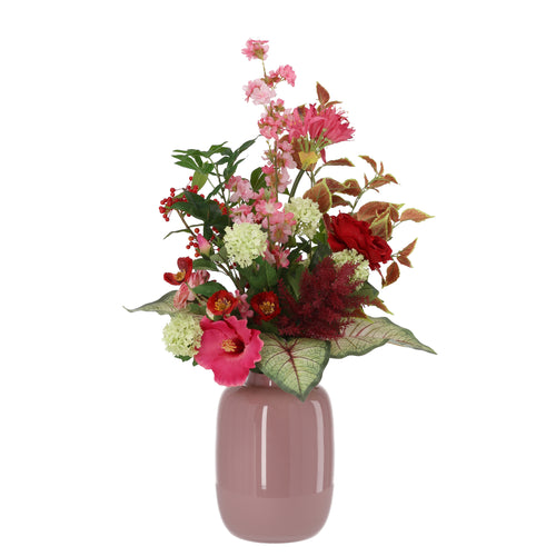 Maxifleur Handgebonden Kunstboeket Juliette Antwerpen 80cm Roze/Rood