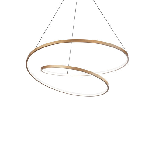 LED decoratieve Swirl geïntegreerde hanglamp goud, 3000K