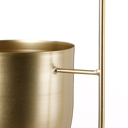 Mica Decorations Dexter Bloempot Hangend - L24 x B14 x H83 cm - Goud - vtwonen shop