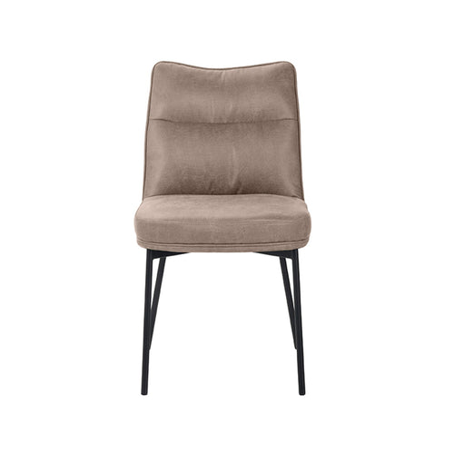 LABEL51 Eetkamerstoel Lennon - Taupe Stof - Set van 2 - vtwonen shop