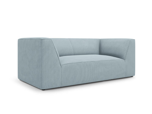 Micadoni Bank Ruby 2-zits, ribfluwelen, lichtblauw - 93x174x69cm