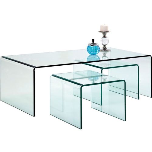 Kare Design Salontafel Visible Clear (3/Set) - vtwonen shop